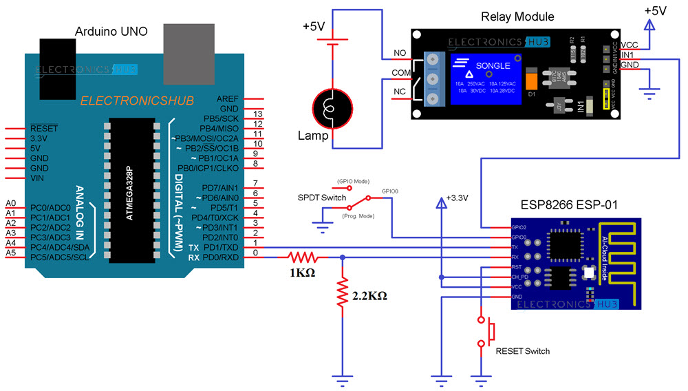 Control-a-Relay-using-ESP8266-and-Android-Circuit-Diagram